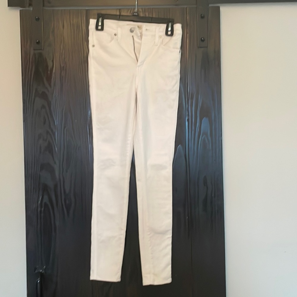 Madewell White High-Rise Skinny Jeans